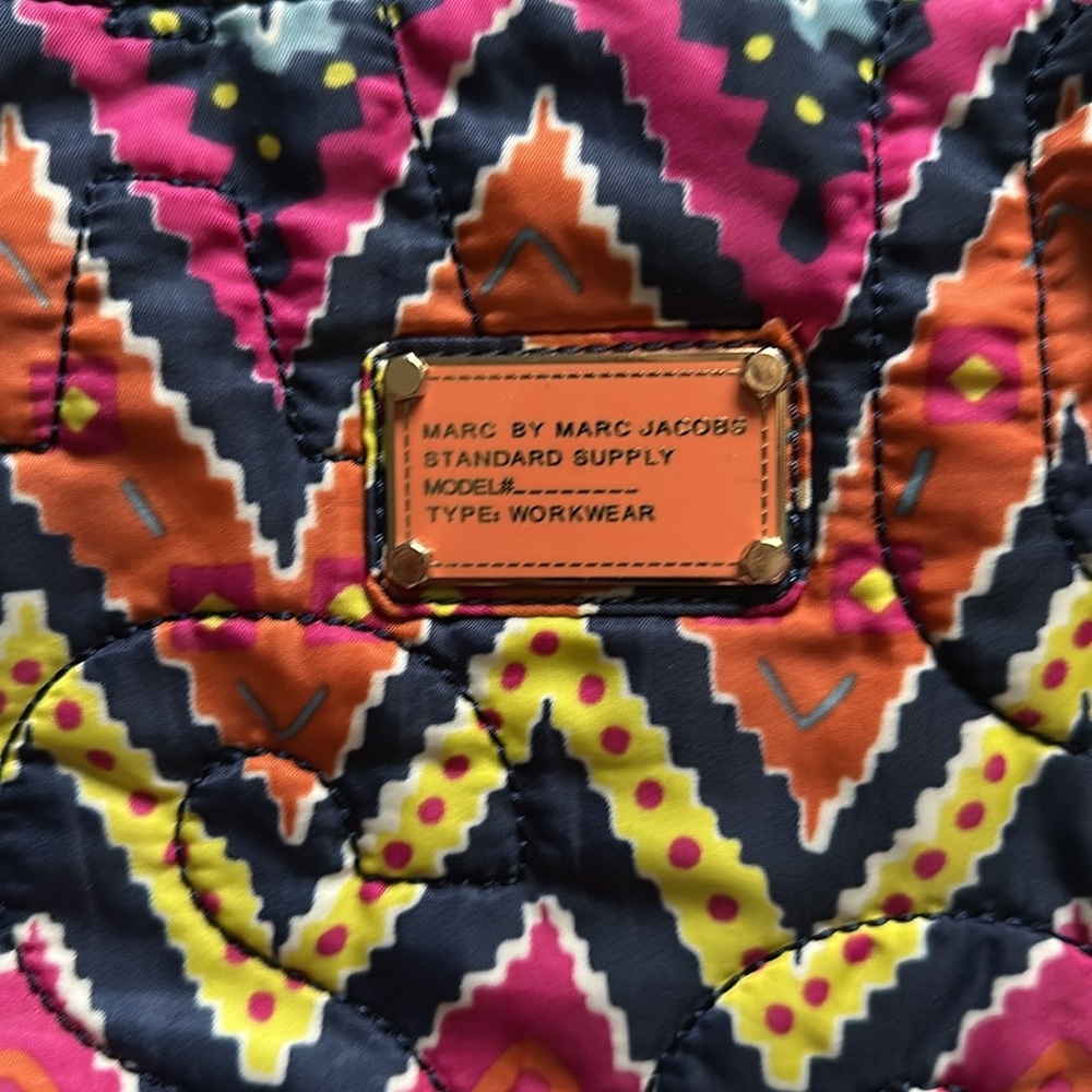 Colorful Chevron Tote Bag by MARC JACOBS. BIG!
